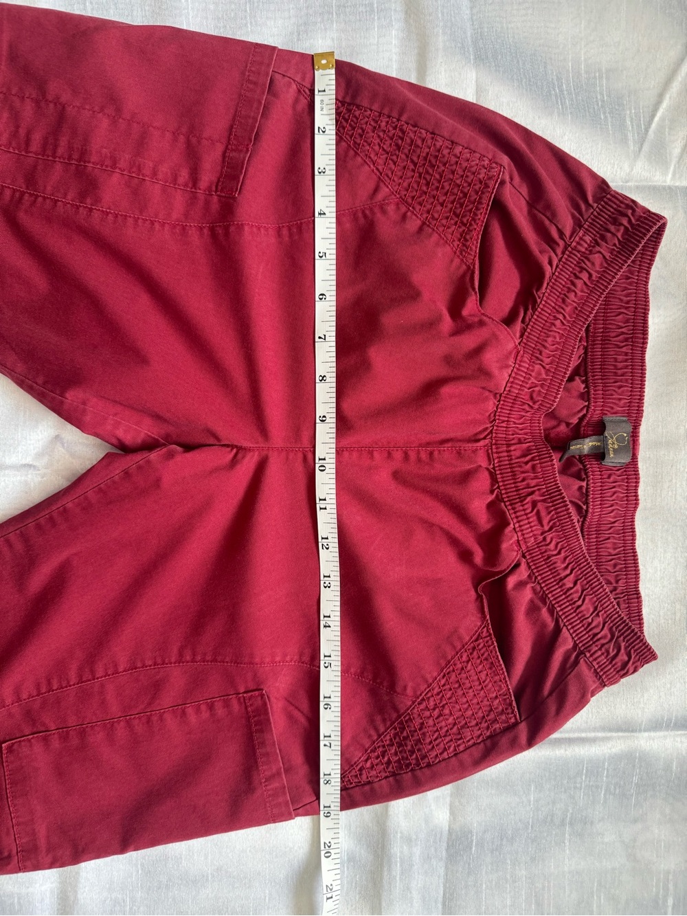 JAANUU Gold Zip Moto Scrub Set Burgundy Wine - Women's Small - Picture 9 of 12